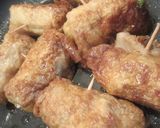 ☆豚巻き長ネギ餅の甘辛煮☆作り方4写真