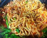 ベーコンと菜花のトマトソース作り方5写真