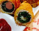 ほうれん草とチーズ＆ウインナーの包み揚げ作り方7写真