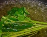 ✿帆立とモロヘイヤのスープパスタ✿作り方1写真