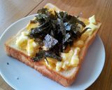 黄金相性♥朝食☆トースト×ゆで卵×味海苔作り方2写真