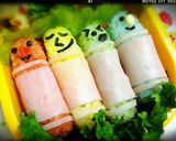 ♬キャラ弁♬４色クレヨン作り方5写真