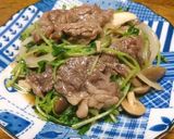 牛肉と豆苗のオイスターソース炒め作り方4写真