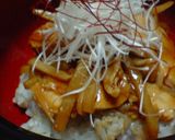 鶏肉と筍のオイスター丼作り方6写真