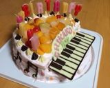 誕生日ケーキ ピンクのピアノ作り方7写真