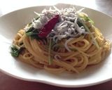 水菜とじゃこの簡単和風ペペロンチーノ作り方4写真