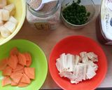 湯葉と麩のお味噌汁♪作り方1写真