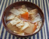 湯葉と麩のお味噌汁♪作り方5写真