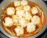 鶏だんごの煮物作り方5写真