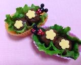 ✿キャラ弁 可愛いお花柄のミートボール✿作り方3写真