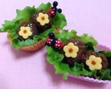 ✿キャラ弁 可愛いお花柄のミートボール✿作り方4写真