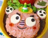 キャラ弁☆節分ピンク鬼作り方3写真
