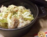 ストウブで。豚肉とキャベツのチーズ蒸し作り方4写真