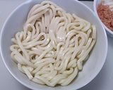 ゆでうどんで☆明太釜玉うどん作り方3写真