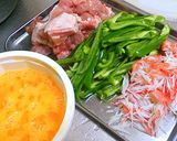 ピーマンと鶏のかに玉炒め☆お弁当にも♪作り方1写真