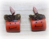 ウィンナーの飾り切り：赤鬼さん作り方2写真
