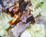 味噌きゃべ豚乗っけ焼きそば作り方2写真