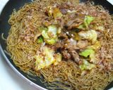 味噌きゃべ豚乗っけ焼きそば作り方6写真