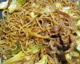 味噌きゃべ豚乗っけ焼きそば作り方7写真