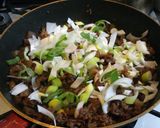 ご飯の友！牛肉こんにゃくすきやき風炒め作り方7写真