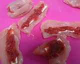 ヘルシー♪鶏胸肉の梅チーズ大葉挟み焼き作り方2写真