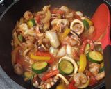 イカ･海老のイタリアントマト炒め♪作り方4写真
