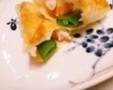 エビ春巻　はんぺん＆スナップエンドウ入り作り方5写真