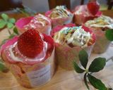チョコバナナと苺ミルクのカップケーキ♪作り方16写真