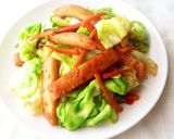 さつま揚げとキャベツのバター醤油炒め作り方5写真