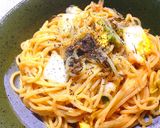 卵不使用☆白菜漬けのカルボナーラ風スパ作り方3写真