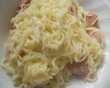 即席簡単カルボナーラ風白菜やきそば作り方7写真