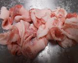 豚ばら肉と白菜と長ねぎの3点梅肉炒め作り方4写真