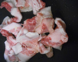 豚ばら肉と白菜と長ねぎの３点梅肉炒め作り方5写真