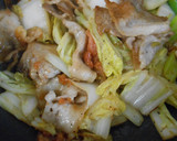 豚ばら肉と白菜と長ねぎの３点梅肉炒め作り方11写真