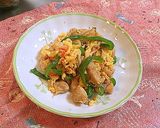 ピーマンと鶏のかに玉炒め☆お弁当にも♪作り方8写真
