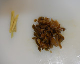 蕾菜と帆立の搾菜炒め作り方3写真
