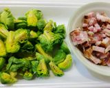 芽キャベツとベーコンのイタリアンチーズ焼作り方1写真