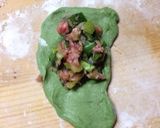 HBで餃子の皮、ほうれん草生地の餃子作り方5写真