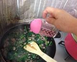 ほうれん草とひき肉のバター炒め☆作り方5写真