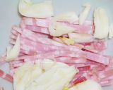 水菜を大量消費！男のにんにくベーコン炒め作り方3写真