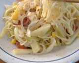 北海道♡簡単じゃがバターコーン焼きそば作り方5写真