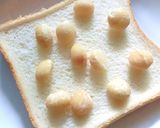 練乳×チーズ　マカダミアトースト作り方2写真