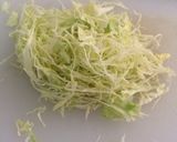 たっぷりキャベツと卵のトースト作り方1写真