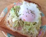 たっぷりキャベツと卵のトースト作り方7写真