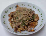 カブとしいたけのあんかけ揚げやきそば作り方7写真