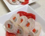 ☆塩麹で鶏胸肉の野菜ロール☆作り方5写真
