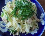 九条ネギと鶏肉の塩焼きそば作り方4写真