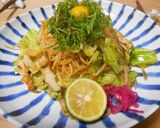 大葉とうずら卵の塩焼きそば作り方4写真