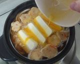 ★豆腐の卵とじ鍋焼きうどん★作り方3写真