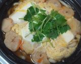 ★豆腐の卵とじ鍋焼きうどん★作り方4写真